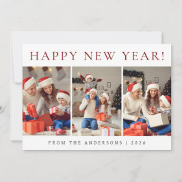 Cartes Pour Fêtes Annuelles Elégant moderne Joyeux Nouvel An Photo de famille