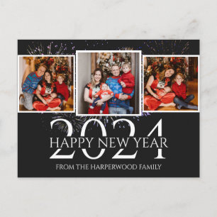 Cartes Pour Fêtes Annuelles Elégant Moderne Joyeux Nouvel An Trois Photo