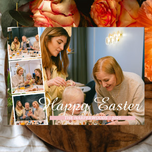 Cartes Pour Fêtes Annuelles élégant moderne Pâques, famille Quatre photo colla