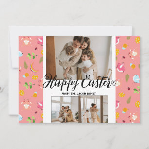 Cartes Pour Fêtes Annuelles élégant moderne Pâques, famille trois photo collag