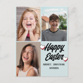 Cartes Pour Fêtes Annuelles élégant moderne Pâques, famille trois photo collag