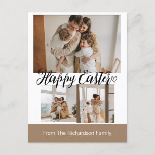 Cartes Pour Fêtes Annuelles élégant moderne Pâques, famille trois photo collag
