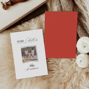 Cartes Pour Fêtes Annuelles Elégant moderne traditionnel arc rouge multi photo