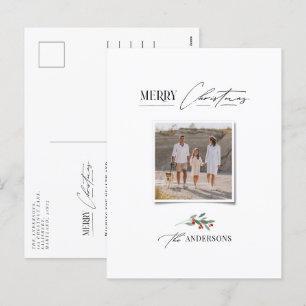 Cartes Pour Fêtes Annuelles Elégant moderne traditionnel arc rouge multi photo