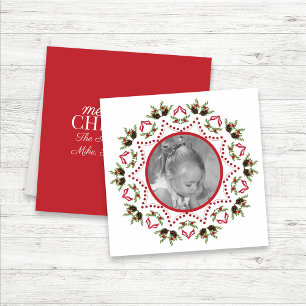 Cartes Pour Fêtes Annuelles Élégant Noël Botanique Pinecones Holly Berry