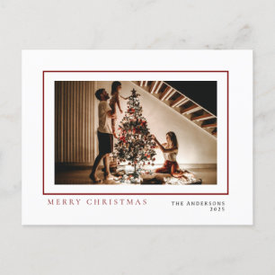 Cartes Pour Fêtes Annuelles Élégant Noël minimal Portrait de famille moderne