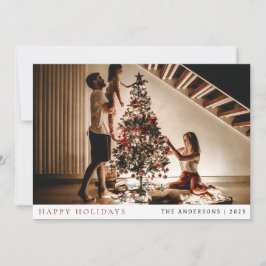 Cartes Pour Fêtes Annuelles Élégant Noël minimal | Portrait de famille moderne