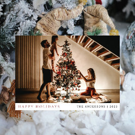 Cartes Pour Fêtes Annuelles Élégant Noël minimal | Portrait de famille moderne