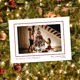 Cartes Pour Fêtes Annuelles Élégant Noël minimal | Portrait de famille moderne