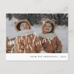Cartes Pour Fêtes Annuelles Élégant Noël minimal Portrait de famille moderne