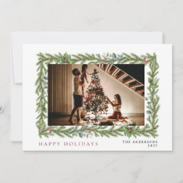 Cartes Pour Fêtes Annuelles Élégant Noël minimal | Portrait de famille moderne