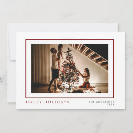 Cartes Pour Fêtes Annuelles Élégant Noël minimal | Portrait de famille moderne