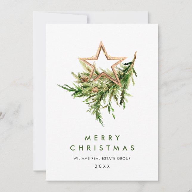 Cartes Pour Fêtes Annuelles Élégant Noël Ornament Accueil d'entreprise (Devant)