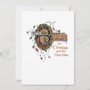 Cartes Pour Fêtes Annuelles Elégant Noël Orné avec Holly