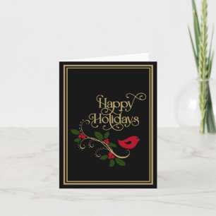 Cartes Pour Fêtes Annuelles Élégant Noël Rouge Vert Or