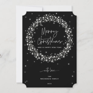Cartes Pour Fêtes Annuelles Élégant noir éclat Noël
