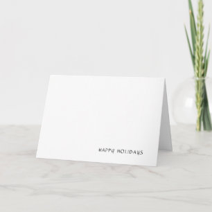 Cartes Pour Fêtes Annuelles Elégant noir et blanc Joyeux vacances