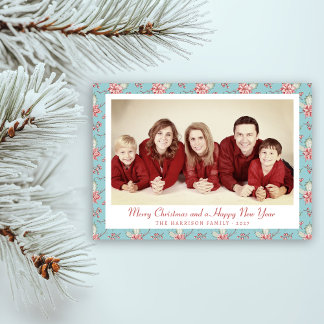 Cartes Pour Fêtes Annuelles Élégant oeuf de canard bleu Holly photo
