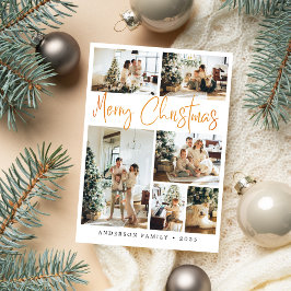 Cartes Pour Fêtes Annuelles Elégant or Joyeux Noël Calligraphie