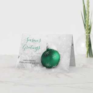Cartes Pour Fêtes Annuelles Elégant Ornament Vert Festive Société de vacances