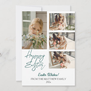 Cartes Pour Fêtes Annuelles élégant Pâques moderne, famille quatre photo colla