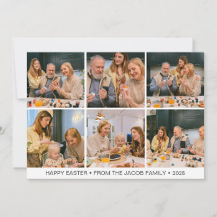 Cartes Pour Fêtes Annuelles élégant Pâques moderne, famille Six photo collage