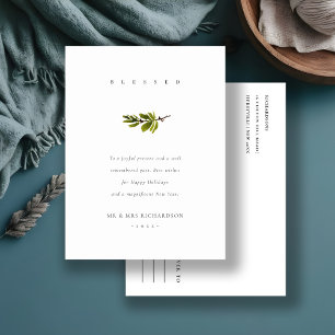 Cartes Pour Fêtes Annuelles Élégant Petit Pin Branche Noël Béni