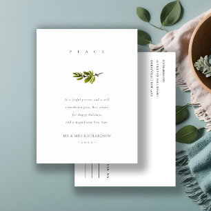 Cartes Pour Fêtes Annuelles Élégant Petit Pin Branche Noël Paix
