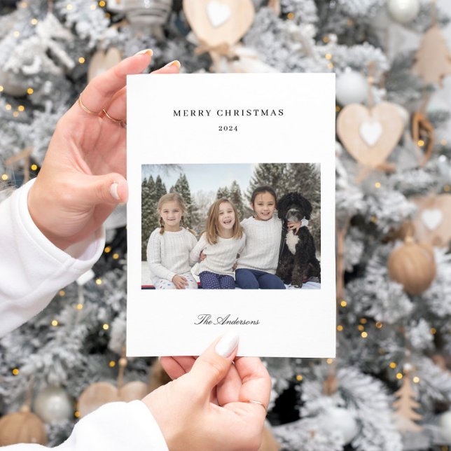 Cartes Pour Fêtes Annuelles Élégant Photo moderne Joyeux Noël (Créateur téléchargé)