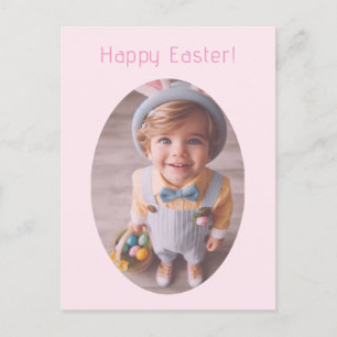 Cartes Pour Fêtes Annuelles Elégant Photo personnalisée Elégant Pâques rose
