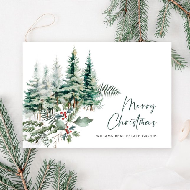 Cartes Pour Fêtes Annuelles Elégant Pine Tree Noël Accueil d'entreprise (Créateur téléchargé)