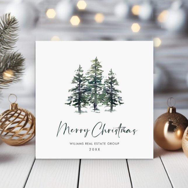 Cartes Pour Fêtes Annuelles Elégant Pine Tree Noël Accueil d'entreprise (Créateur téléchargé)