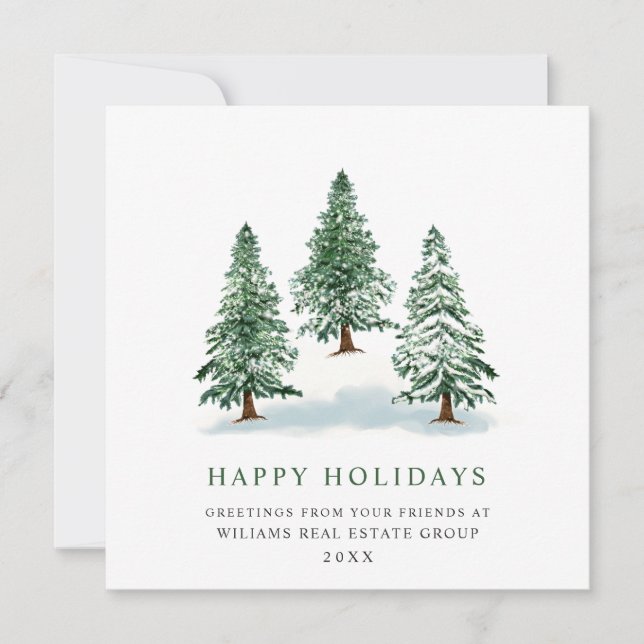 Cartes Pour Fêtes Annuelles Elégant Pine Tree Noël Accueil d'entreprise (Devant)
