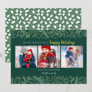 Cartes Pour Fêtes Annuelles Élégant Pine Vines vertes Vacances