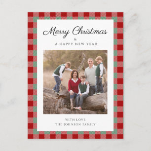 Cartes Pour Fêtes Annuelles Élégant Plaid Photo Noël
