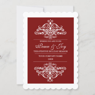 Cartes Pour Fêtes Annuelles Elegant Red Company Salutations saisonnières