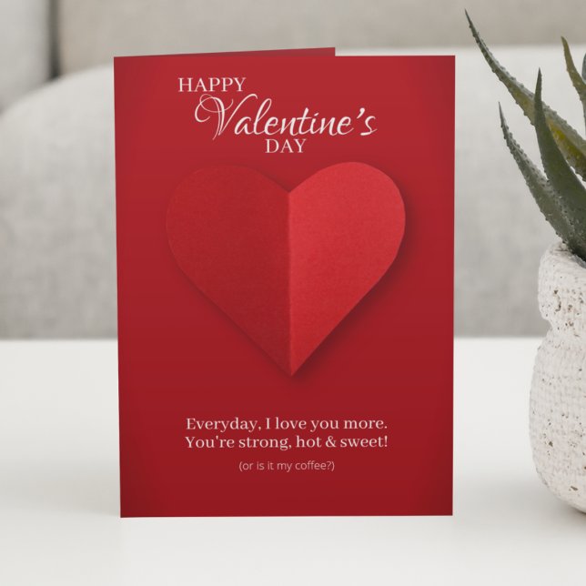 Cartes Pour Fêtes Annuelles Elégant Red Heart Cheeky Valentine's Day Card (Créateur téléchargé)