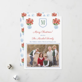 Cartes Pour Fêtes Annuelles Élégant Rouge Vert Bleu Joyeux Noël Photo