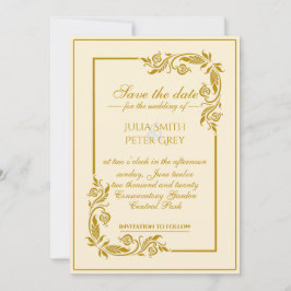 Cartes Pour Fêtes Annuelles Elegant Royal enregistrer l'invitation de date