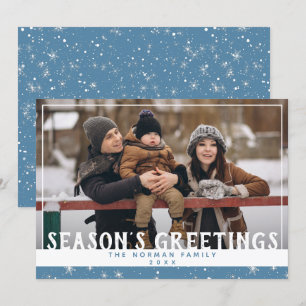 Cartes Pour Fêtes Annuelles Elegant Saison Salutations Winter Snow Photo