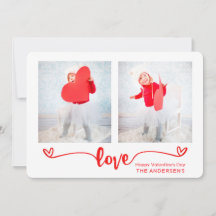 Élégant Script Love Hearts Saint Valentin Photo