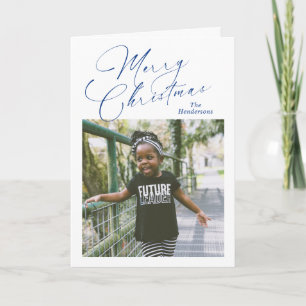 Cartes Pour Fêtes Annuelles Élégant script photo Joyeux Noël