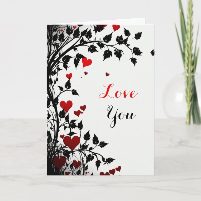 Cartes Pour Fêtes Annuelles Élégant Simple Amour Vous Saint Valentin (Devant)