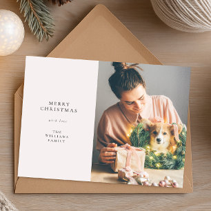 Cartes Pour Fêtes Annuelles Elegant Simple Chirstmas   Modern Minimalist Photo