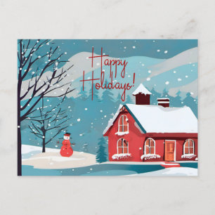 Cartes Pour Fêtes Annuelles Élégant Snowfall Festive Noël heureux