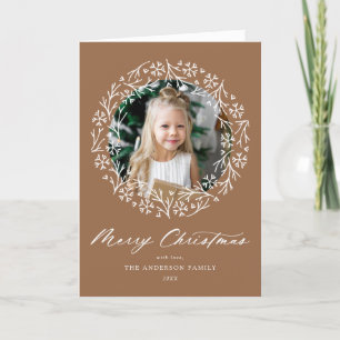 Cartes Pour Fêtes Annuelles Elegant Snowflake Wreath Gingerbread 2 Photo