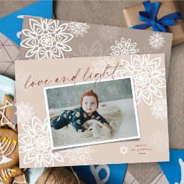 Cartes Pour Fêtes Annuelles Élégant Snowflakes Love Et Léger Hanoukka Photo