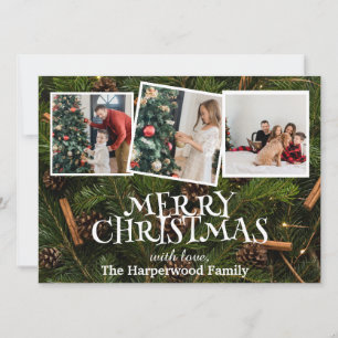Cartes Pour Fêtes Annuelles Elégant Snowman Joy Christmas Family Photo Collage