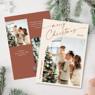 Cartes Pour Fêtes Annuelles Élégant Stylisant 3 PHOTO Noël Salutation