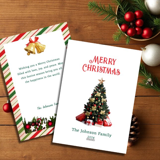 Cartes Pour Fêtes Annuelles Élégant tendance Non photo Joyeux Noël (Créateur téléchargé)